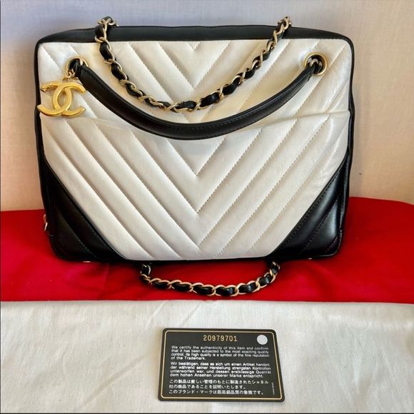 CHANEL Handbags - CHANEL Chevron Camera Bag Nappa Quilted Crossbody Shoulder Bag